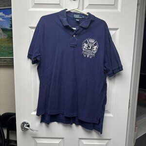Ralph Lauren, Short Sleeve Polo, XL, Blue